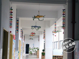 幼儿园劳动节吊饰教室创意走廊环境布置商场店铺春天花板装饰挂饰