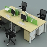 北京办公家具办公桌椅定制简约现代4人组合职员工作位电脑办工桌