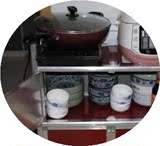 包邮简易碗柜碗橱不锈钢铝合金柜子厨房柜储物柜灶台柜餐边柜特价