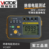胜利新款 VC60F 绝缘电阻测试仪 数显兆欧表 50-2500V