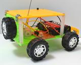 秋季新款两通电动遥控小汽车越野车模型 DIY拼装组装玩具手工科技