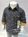 丽婴房迪士尼专柜一线正品2015秋装新款男童纯棉休闲长袖衬衫上衣