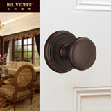 贝尔维帝铜锁全铜室内房门锁隐形简约美式卫生间浴室球形把手