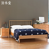 日式实木床 清木堂 简约现代原木定制定做卧室实木1.8米1.5米大床