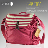 YUMC 斜挎包女式包包帆布包 欧美复古斜跨女包单肩包休闲学生书包