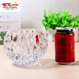 水晶花瓶 透明玻璃现代时尚简约家居饰品 客厅餐桌摆件圆球花瓶