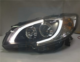 丰田13款新花冠大灯总成 改装Q5双光透镜LED泪眼日行灯氙气大灯
