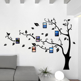 境雅1-相框树水晶亚克力立体墙贴客厅沙发电视背景照片树照片墙饰