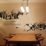 新款大型时尚背景墙贴纸 树林森林咖啡厅客厅卧室沙发电视墙贴画