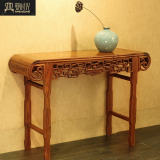 曼时光古典家具 实木中式条案几案供桌雕花案桌佛台琴桌古筝桌