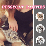pussycat panties英国防走光猫咪内裤 自拍猫头3D印花冰丝三角裤