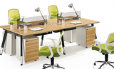 时尚新款办公桌 四人职员桌 屏风桌 钢架板式电脑桌组合工作位