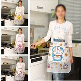 可爱韩版卡通厨房防油污防水围裙 家居做饭半身成人时尚无袖罩衣