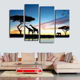外贸油画布高清喷绘打印装饰画画芯定制非洲风景