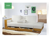 日式简约多功能皮艺沙发床 宜家带收纳小户型 双人可折叠组合沙发