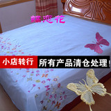 外贸出口纯棉绣花1.8m 2.0m双人床 单件双人纯色床单简约家纺