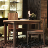 花园公寓 全实木 橡木餐桌 饭桌 现代简约家具 长方形桌 可定制