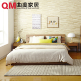 曲美家具家居 简约现代板式1.8米双人床 卧室家具板式床 双人婚床