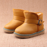 2015冬季新款低筒短靴宝宝雪地靴男女儿童棉鞋防水保暖鞋1-2-5岁