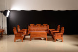 东阳家具红木沙发组合古典象头沙发非洲缅甸花梨木实木沙发
