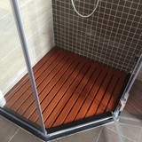 红柏淋浴地板防滑木垫实木地垫浴室淋浴房防滑垫木可定制 钻石型