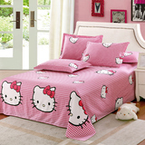 纯棉斜纹印花床单 垫单单件 学生宿舍床上用品儿童卡通可爱凯蒂猫