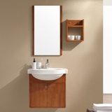 新款小户型浴室柜60现代中式浴室柜组合实木卫浴柜台盆柜组合橡木