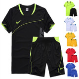 包邮定制光板足球队服套装男夏季透气速干足球训练服短袖组队球衣