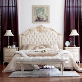 欧式双人床实木玫瑰雕花卧室欧式实木床新古典双人床实木订做特