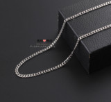 316L钛钢平面项链手链韩版男女款时尚流行颈链不锈钢防过敏手饰品