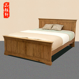 实木床榆木床 卧室老榆木床中式双人床新中式古典简约宜家 双人床