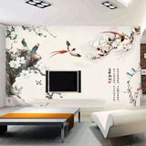 现代中式富贵花开大型壁画墙纸客厅沙发壁纸电视背景高清无缝壁画