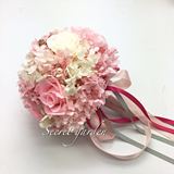 永生新娘手捧花韩式定制结婚花球粉色花束生日礼物情人节玫瑰鲜花
