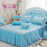 全棉蕾丝床裙床罩单件韩式公主风纯棉床套床笠床单 1.5m1.8米特价