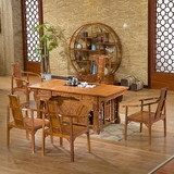 中式明清仿古红木功夫茶几 非洲实花梨木办公室客厅泡茶桌椅组合