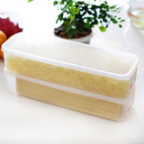 日本inomata 进口食品收纳盒塑料长方形透明厨房杂粮面条储物盒