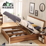 林氏家具北欧板式床1.8米储物箱体床现代卧室1.5m双人大床CP1A-B