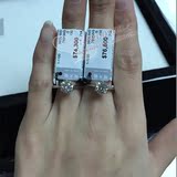 香港代购 周大福18K镶钻石戒指克拉钻六爪直臂SI1钻戒带证书