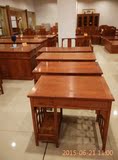 简约红木台式电脑桌书房全实木写字台花梨木书桌椅子组合办公家具
