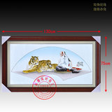CMG606景德镇陶瓷板画 名家手绘粉彩老子传道 现代中式客厅装饰画