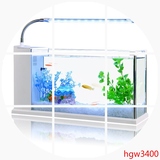 创意迷你鱼缸水族箱 长方形小型生态办公室桌面造景超白玻璃高清