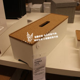 0.8温馨宜家 IKEA 克维索 电线管理盒 软木盖 线缆收纳盒 集线器