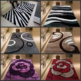 时尚韩国亮丝地毯现代简约黑白斑马地毯客厅卧室茶几图案地毯满铺