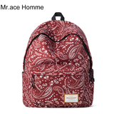 Mr.Ace HommeMr.ace Homme韩版中学生女双肩背包印花休闲电脑包男