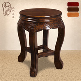 木已成桌 中式楠木椅子客厅仿古红木鼓椅圆形实木古筝凳子 茶艺椅