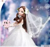 正品可儿娃娃关节体蔷薇新娘婚纱结婚礼物中国芭比洋娃娃新店包邮