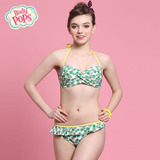 韩国bodypops夏季新款分体式泳衣可爱菠萝海报款比基尼BCAR524A61