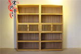新中式老榆木免漆家具现货实木书架书柜置物架展示架茶叶架博古架