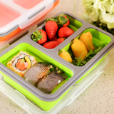 partita零号硅胶密封折叠便携饭盒 食品级硅胶健康分格单格午餐盒