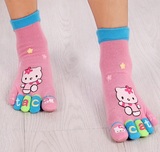 儿童五指袜 卡通优质全纯棉 创意袜棉 男童女童礼盒装分脚趾袜子